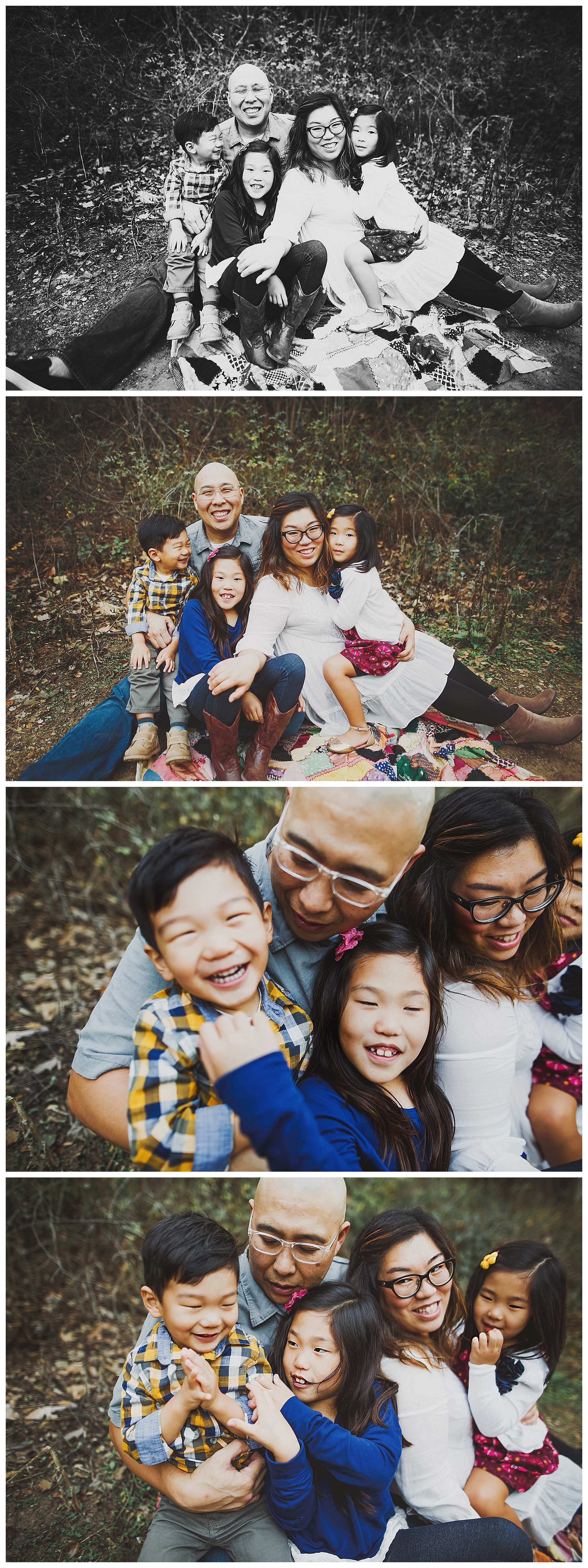 Moody woodsy family photography Orange PLAYFUL OC FAMILY SESSION